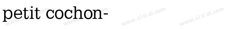 petit cochon字体转换